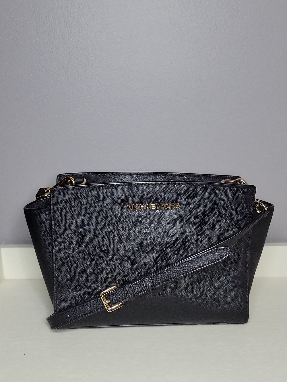 Michael Kors Black Mini Selma Crossbody Bag